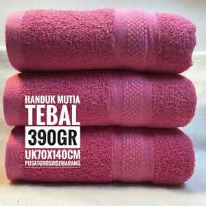 Promo HANDUK MANDI DEWASA MUTIA JUMBO BESAR UK 70X140CM TEBAL 390GR HANDUK