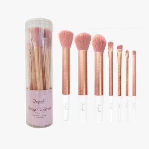 Jacquelle Rose Golden Brush Set Kuas Kecantikan Makeup Brushes Dengan Pouch Isi 7