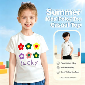 【local Stock】kids T-shirt/  Shirt Top Casual And Simple Style Pearl Floor/cotton Material Soft Texture Breathable Fabric Keeps The Body In The Best Condition At All Times