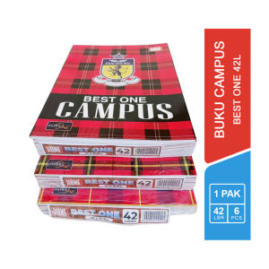 Buku Tulis Sekolah Campus Genius 42 Lembar [1 Pack/6 Buku] / Buku Tulis Boxy Genius notebooks / Buku Kampus 1 Pak / Perengkapan Sekolah / Buku Catatan