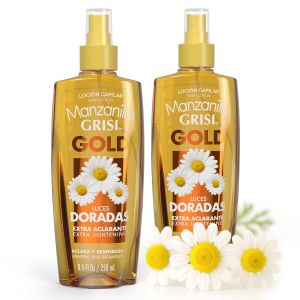 Manzanilla Grisi Hair Lotion Gold Leave-In Spray 8.4 fl oz 2-Pack Chamomile extract for golden highlights detangles and softens hair with every use