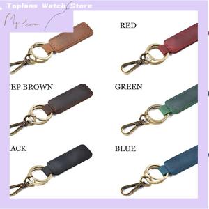 [Toplans]💖[HOT SALE]🎈🎈 Genuine Leather Retro Cowhide Keychain Metal Lobster Clasp Pendant Fashion Personalized Anti-lost Car Keyring Keyholder