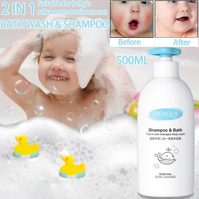 500ml 2-in-1 Baby Milk Shampoo & Body Wash Improving Children Dry Skin Moisturizing Body Lotion