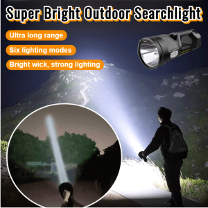 Super Bright Outdoor Searchlight USB Chargeable Long Lasting Battery Life Torch Light Waterproof Portable Long-Range Flash Light