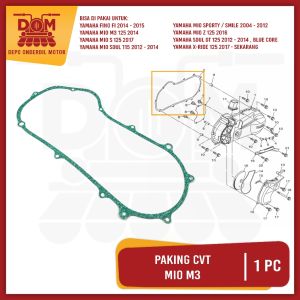 Paking CVT Mio M3 (PSP) Gasket Packing AJS Perpak Bak Blok Block Yamaha Mio S Z 125 Soul GT Fino Fi