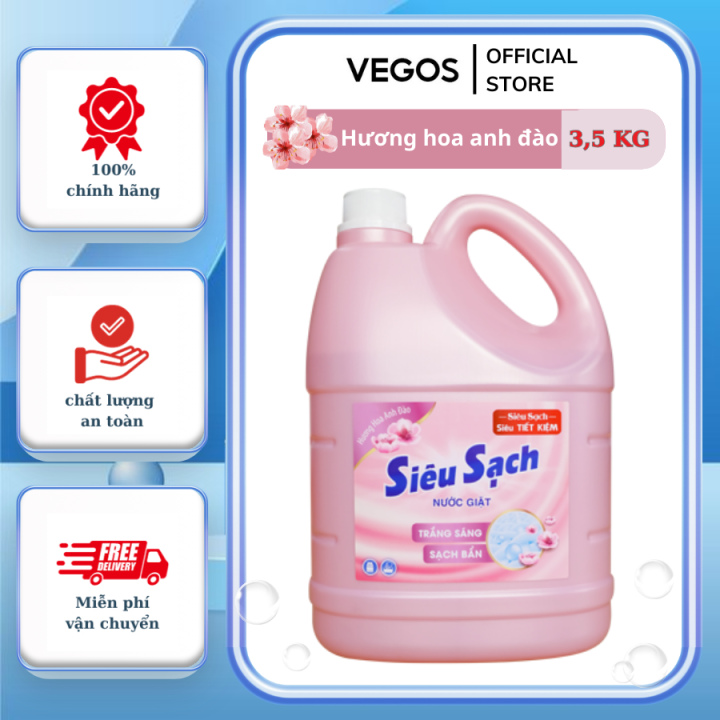 Nước giặt Lix Siêu sạch hương hoa anh đào chai 3.5kg - Trắng sáng Sạch ...