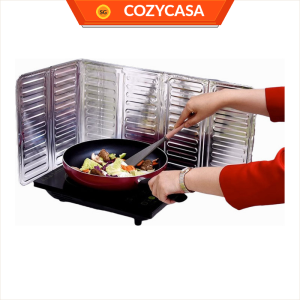 Foldable Aluminum Oil Splash Guard for Kitchen Stove Heat Resistant Cooking Protector Screen