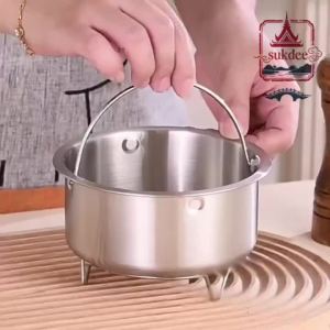 สินค้าพร้อมส่งจากไทย ชามไข่นึ่ง สแตนเลส 304 380/600/800ML มีหังเก็ง ถ้วยนึ่งข้าว ไข่ตุ๋น ถ้วยซุป ต้านทานอุณหภูมิสูง ใช้สำหรับนึ่งข้าว อบขนม ใส่น้ำจิ้ม ภาชนะทำอาหาร เครื่องครัว ทรงตื้น อเนกประสงค์