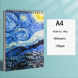 A4  sketchbook Van Gogh/sketchpad Drawing Book Plain Papers note book Student Writing Stationery School Supplies