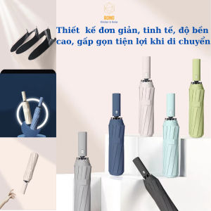 Ô Dù Che Mưa Đi Nắng Vải Dù Ô Gấp Gọn Chống Tia UV Màu Hồng Cho Nữ