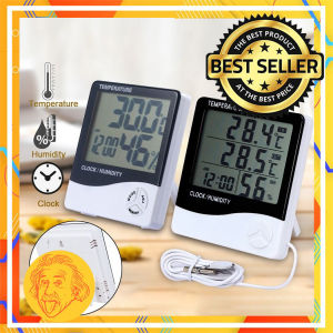 Pengukur Suhu Ruangan Jam Digital Termometer Ruangan HTC-1 IN OUT Indoor Thermometer Digital Clock by Einstein-Store