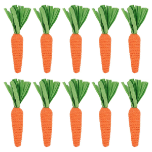 10pcs Mini Artificial Carrots Foam Carrot Ornaments Easters Party Photo Props Faux Vegetable Holiday Tabletop Decoration