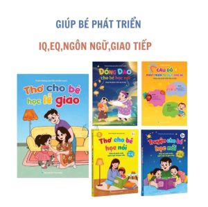 Sách Bìa Cứng Đồng Dao Truyện Thơ Cho Bé Học Nói Không Thấm Nước