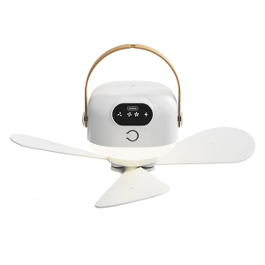 Outdoor Camping Small Ceiling Fan Indoor Outdoor Portable Ceiling Fan Remote Control Atmosphere Light Ceiling Fan