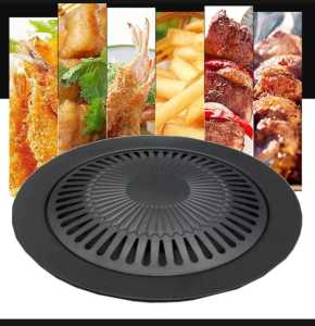Barbekyu Gill Pan Portable Non-stikKompor Plat Out Door Korean BBQ Pemanggang Grill Piring.