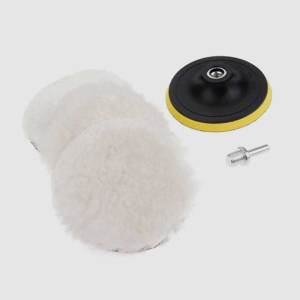 5pcs/Set 6inch Wool Pad Poles Polish Body Mobil Wool Pad Pad Wol Poles Dengan Material Yang Lembut 80mm