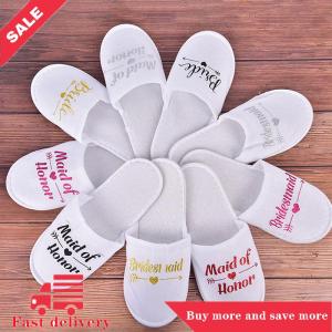 [COD] 1Pair Bride Wedding Decoration Bridesmaid Party Slippers Ladies Party Supplies
