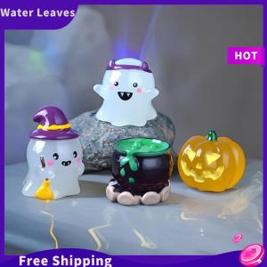Water Leaves ลูกบอลคริสตัลฮาโลวีนขนาดเล็กพกพาง่ายเครื่องประดับทำจากเรซินฟักทองเรซินภูมิทัศน์ขนาดเล็กอุปกรณ์ปาร์ตี้