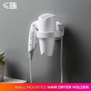ZENi Hair Dryer Holder | Wall Mounted Nail Free HookFor Hair Dryer