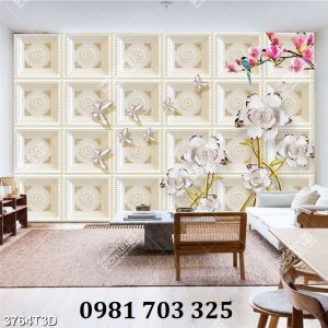 Tranh gạch hoa 3d ốp tường