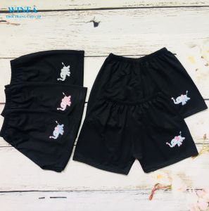 Combo 3 quần thun bé trai màu đen từ 3-39kg - quần trẻ em thun 100% cotton co giãn - mặc ở nhà đi chơi đều được in hình dễ thương