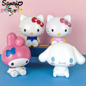 Kawaii Sanrio Anime Figure Cinnamoroll Kuromi Doll Cake Topper Cinnamoroll Kuromi Action Figures DIY Cake Decorate Toys Gifts for Children