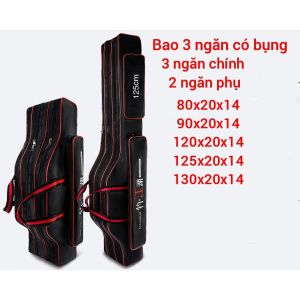 Bao Đựng Cần 3 Ngăn Kèm 2 Túi Phụ Chất Liệu Chống Thấm Nước