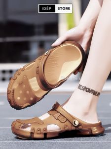 Giày sục cross sandal đi mưa bít mũi nam nhựa EVA siêu nhẹ êm chân chống nước - iDÉP GL039