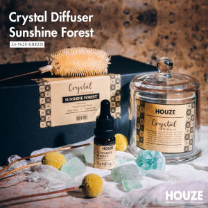 HOUZE - Premium Crystal Diffuser - Sunshine Forest | Wild Bluebell | Diffuser With Essential Oil