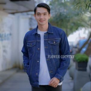 Dfs Jacket Jeans Denim Pria Premium Flower Country - M L XL XXL XXXL