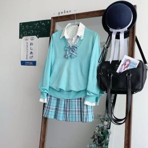 Japanese Sweet Preppy Style Plaid Mini Skirt Women Y2k Cute High Waist A-Line Skirt Casual Harajuku Fashion Pleated Skirt New2026