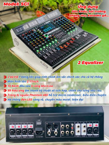 Bàn trộn âm thanh  MTMax SG1 – 10 Kênh Chuyên Nghiệp 99 Hiệu Ứng Vang Số USB/Bluetooth Livestream – Karaoke – Sân Khấu Mini – EQ 3 Băng Tần Bão hành 12T