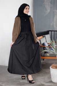 Rok Payung Pajang Jumbo Long Skirt Bahan Cigarete (All size fit to jumbo)