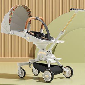0-6 Years Baby Stroller Can Sit And Lie Ultra-light High Landscape Pram Folded One Button Portable Infant Trolley