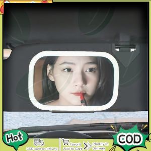 Foldable Sun Visor LED Mirror – Rechargeable Anti-Glare High-Definition & Three-Tone Light