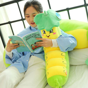 GỐI ÔM SÂU XANH ĐỘI MŨ LÁ KHOAI CHẤT MINISO SIÊU MỀM