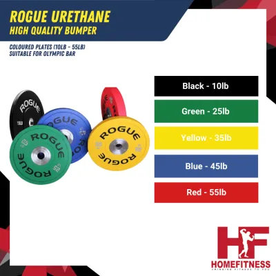 ROGUE High Quality Bumper Colored Plates (10LB - 55LB)