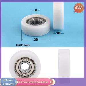 Graceful 1PC 8x30x10mm Injection Molded Nylon Coated Bearing Wheel Bearing 608 Roller Wheel Track Rail Pulley Door Window Track Pulley