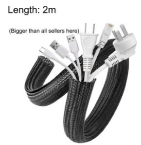 SG Cable Management Sleeves Split Cord Protector Wire Loom Tubing for USB Cable Power TPE Thicher Protective cover