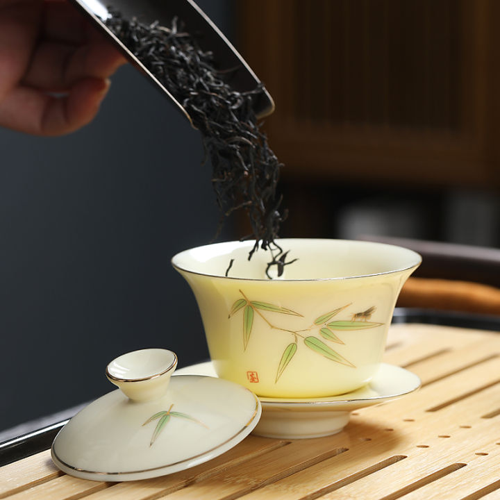 Tracing golden Kung Fu teapot ceramic hand-made decal teapot Single pot ...