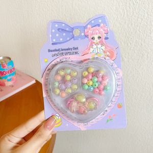 TUmama Trẻ Em Tự Làm đồ trang sức đính cườm Kit Với Đầy Màu Sắc Hoa Hạt Cho Công Chúa Vòng Đeo Tay Và Dây Chuyền-Sáng Tạo đồ thủ công Đồ Chơi