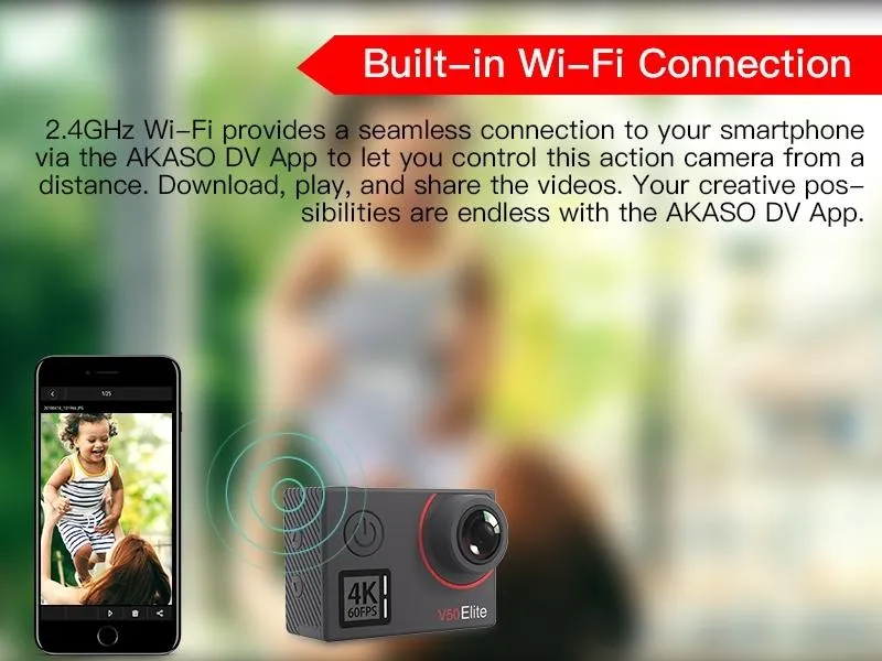 AKASO V50 Elite 4K/60fps 4K/30fps 1080P/120fps 720P/240fps Touch