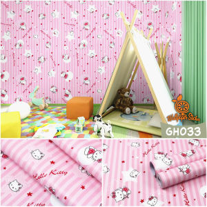 Wallpaper Sticker Dinding Tembok WPSHKLINE hello kitty Walpaper Stiker Ruang Tamu Kamar Anak