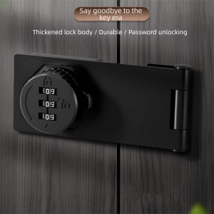 WARM STOP Keyless Cabinet Door Combination Lock Double-Opening 3 Digit Cabinet Password Locks Practical Easy Installation Anti-Theft Lock Cabinet Door