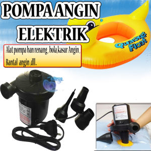 1 PCS Pompa Udara Elektrik Mini Pompa Listrik Pompa Elektrik Electric Air Pump AC Pompa Angin Mini Elektrik Pompa Kasur Angin Elektrik Pompa Sofa Angin Pompa ban Renang Pompa Kecil Electric Pump - Hitam
