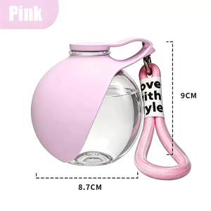Spherical Plastic Pet Water Bottle Portable Dog Cat Travel Drinking Cup Outdoor Walking Puppy Water