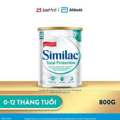 (Phù hợp cho trẻ sinh mổ) Sữa bột Similac Total Protection 0+ 800g