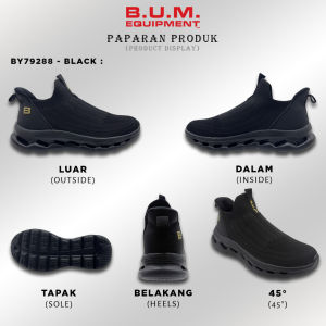 BUM Equipment Womens Shoes - BY79288/BY79289 Black/Beige - Kasut Wanita Kasual Sneakers