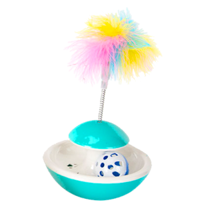 Pet toy cat toy feather cat toy bell non-falling track spring non-falling bell ball