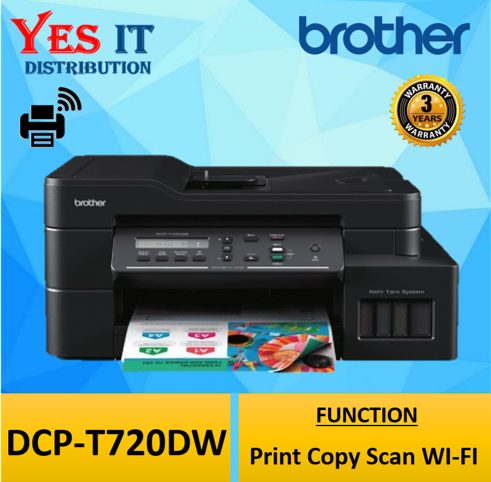 Brother DCP-T720DW Ink Tank Printer ( Print / Scan / Copy / Wireless ...